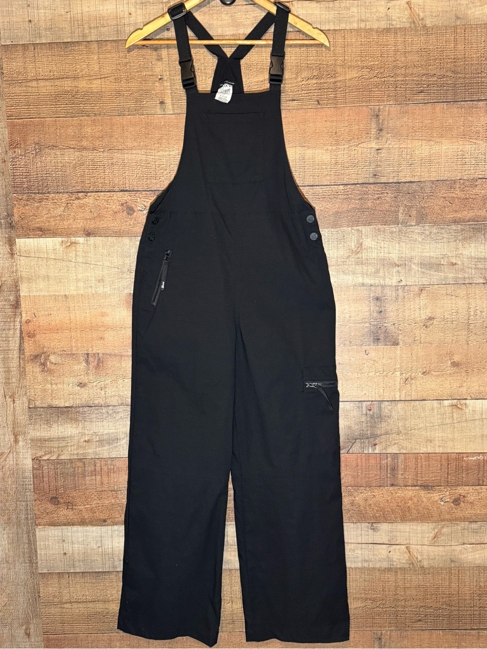 Roxy x Chloe Kim Cargo Overalls Black size Small - Picture 14 of 15